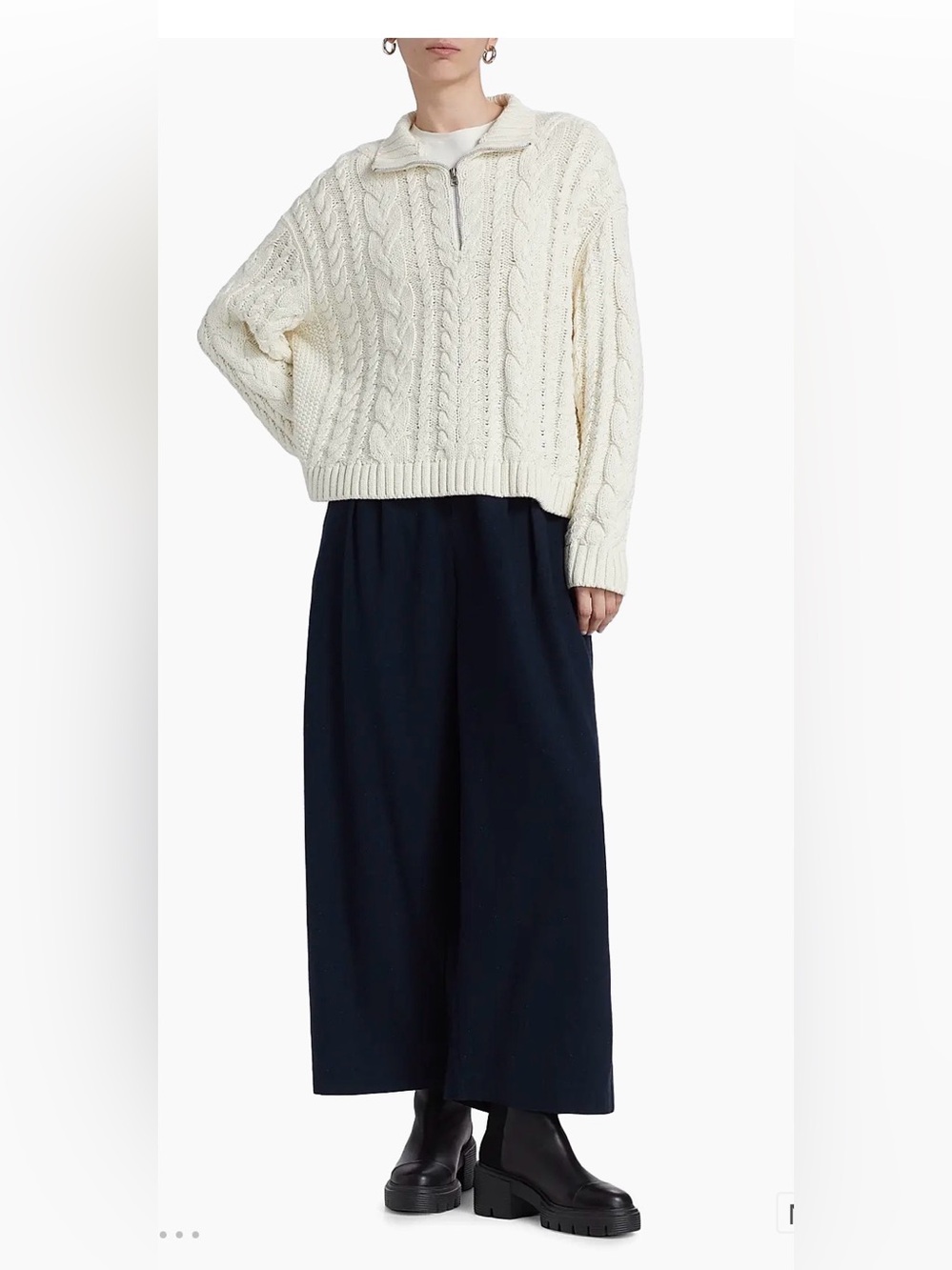 Jenni Kayne 100% Silk Wide-Leg High Waist Trousers - Picture 2 of 12